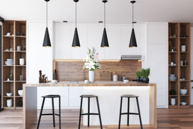 oak kitchen cabinets look modern